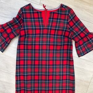 Vineyard Vines Red and Green Plaid Dress